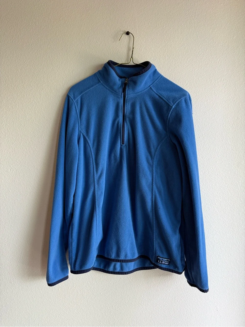 L.L. Bean Bright Blue Men's Quarter-Zip Performance Fleece